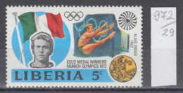 29K972 / SPORT Diving Plongeon Wasserspringen ITALY , Olympic Games MUNICH 1972 , LIBERIA ** MNH - Diving