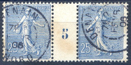 France - Semeuse N°132 - Millésime 5 - Oblitéré - Cote 335€ - (F669) - 1903-60 Säerin, Untergrund Schraffiert