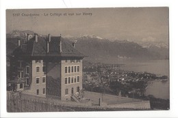 21319 - Chardonne Le Collège Et Vue Sur Vevey - Chardonne