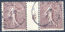 France - Semeuse N°131 - Millésime 6 - Oblitéré - Cote 290€ - (F637) - 1903-60 Säerin, Untergrund Schraffiert
