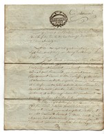 Acte Notarial Notaire 1791 Cachet D. De L'Orne Expédition 8 Sols Briouze Béruier 4 Pages - Cachets Généralité