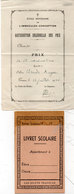 2 Documents Scolaires - Livret Sclaire Vierge (Les Jouets Transcar) Prix A Tours      (110956) - 0-6 Jahre