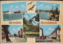 D-26506 Norddeich - Alte Ansichten - Hafen - Mühle - Kutter - Straßenansichten - Nice Stamp - Norden