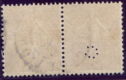 France - Semeuse N°129 - Perforé Tenant à Non-perforé - Rare - (F081) - 1903-60 Semeuse A Righe