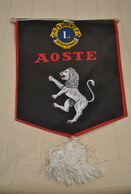 Rare Fanion Lion's Club Aoste - Sonstige & Ohne Zuordnung