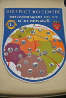 Rare Fanion Lion's Club Gouverneur Albanque 1986/1987 - Autres & Non Classés