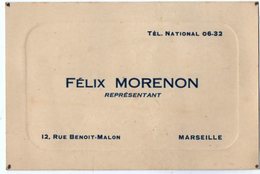 VP14.139 - CDV - Carte De Visite - Felix MORENON Représentant à MARSEILLE - Cartoncini Da Visita