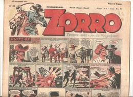 Zorro Hebdomadaire N°129 Du 28 Novembre 1948 Puits 47 - Zorro
