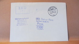 DDR/Dienst/ZKD: Brief  Mit Kastenst. -A- VEB Fischfang Rostock Stammbetrieb Des VEB Fischkombinat 9510 Rostock 5 14.8.89 - Centrale Postdienst