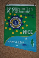 Rare Fanion Lion's Club 10 Convention Nationale 1969 Nice - Andere & Zonder Classificatie