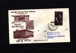 New Zealand 1967 Post Office Savings Bank Centenary FDC - Lettres & Documents