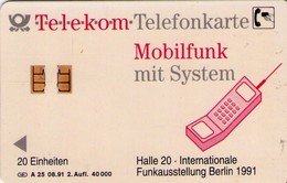 TARJETA TELEFONICA DE ALEMANIA. Exposición Internacional De Radio Berlín 1991 (2ª Edición). A25 08.91 (462) - A + AD-Series : Werbekarten Der Dt. Telekom AG
