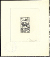 MALI (1965) Oryx (Aegoryx Algazel). Die Proof In Black Signed By The Engraver DECARIS. Scott No 69, Yvert No 73. - Mali (1959-...)
