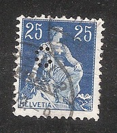 Perfin/perforé/lochung Switzerland No 99  1908-1933 - Hélvetie Assise Avec épée C  Handelsbank - Perforadas