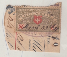 Switzerland  Helvetia 50 Cs  Revenue Stamp   #  16549  FD  India  Fiscaux - Fiscaux