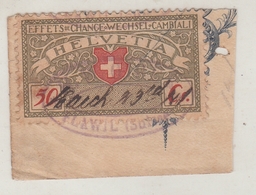 Switzerland  Helvetia 50 Cs  Revenue Stamp   #  16550  FD  India  Fiscaux - Fiscaux