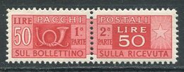 1946/51- P.P.50 LIRE RUOTA- M.N.H.- LUXE !! - Postpaketten