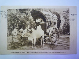 Missions De CEYLAN  :  La Charrette Des Longs Voyages Avec Toute Sa Batterie De Cuisine   1950   - Sri Lanka (Ceylon)
