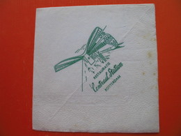 Paper Napkin.Railway-train.RESTAURATIE Centraal Satiton ROTTERDAM - Servilletas Publicitarias