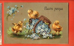 VAI-38 Joyeuses Pâques, Buon Pasqua Poussins  Circulé 1910. - Ostern