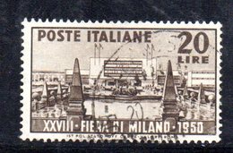 XP1724 - REPUBBLICA 1950 , N. 616 Usato  Fiera Milano - Varietà E Curiosità