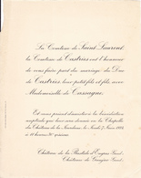 CHATEAU DE LA BASTIDE D ENGRAS GARD - CHATEAU DE GAUJAC GARD - FAIRE PART MARIAGE DU DUC DE CASTRIES 1934 - Huwelijksaankondigingen