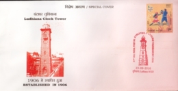 India 2016  Clocks  Clock Tower  Ludhiana  Special Cover  #  16135  D  Inde Indien - Horloges