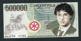 Billet De Banque 1996 Ligue Du Nord "500000 Cincentmila - Banca Della Padania Libera E Independente" Italie - [ 8] Fakes & Specimens