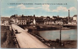 49 - CHATEAUNEUF Sur SARTHE -- Perspective Sur Le Pont Et - Chateauneuf Sur Sarthe