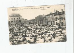 SAINT PALAIS (1900 HABITANTS) PLACE DU MARCHE AUX BOEUFS 1908 - Saint Palais