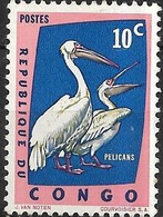 CONGO 1963 Protected Birds - 10c. Eastern White Pelicans (Pelicans) MH - Ungebraucht