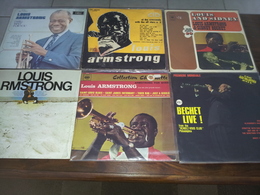 LOUIS AMSTRONG SIDNEY BECHET - Ensemble De 6 Disques Vinyles 33T - Jazz