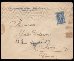 GRECE - GREECE - LE PIREE / 1920 LETTRE POUR LA FRANCE (ref LE3047) - Covers & Documents