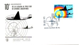 ARGENTINE. N°940 De 1973 Sur Enveloppe 1er Jour. Expédition Aérienne Au Pôle Sud. - Polar Flights