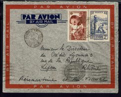 Côte-d'Ivoire - 1938 - Affranchissement à 2.65 F. Sur Enveloppe De Dimbokro Pour Lyon, Via Marseille Par Voie Air Et Mer - Briefe U. Dokumente