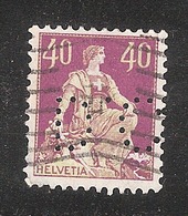 Perfin/perforé/lochung Switzerland No 102  1908-1933 - Hélvetie Assise Avec épée D.C  Danzas & Cie - Perfins