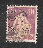 Perfin/perforé/lochung Switzerland No 102  1908-1933 - Hélvetie Assise Avec épée R.S & C° Robert Schwarzenbach & Co - Gezähnt (perforiert)