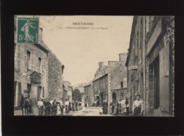 22 Chatelaudren La Rue Neuve édit. Mancel N° 655 Animée Bureau De Tabac En Face Du  Maréchal Ferrant - Châtelaudren