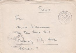 German Feldpost WW2: Flugzeugführerschule C Brandis P/m Waldpolenz A über Wurzen 7.12.1939 - Letter Inside (0020) - Militaria