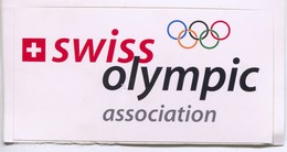 OLYMPIC OLYMPIADE COMMITTEE - Switzerland Association, Sticker  Autocollant, D 110 X 55 Mm - Apparel, Souvenirs & Other