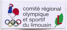 OLYMPIC OLYMPIADE COMMITTEE - Limousin France, Regional, Sticker Autocollant, D 120 X 55 Mm - Apparel, Souvenirs & Other