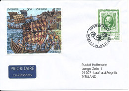 Sweden Cover With Special Postmark Sweden Post Nordia 21-23/11-2014 Sent To Germany - Covers & Documents