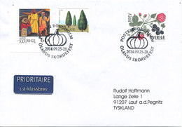 Sweden Cover With Special Postmark Borgholm Ölands Skördefest 25-28/9-2014 Sent To Germany - Storia Postale