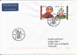 Sweden Cover With Special Postmark Jokkmokks Marknad 8-2-2014 Sent To Germany - Lettres & Documents