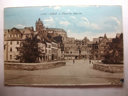 Carte Postale Allemagne - Diez - Place Du Marché ( Petit Format Couleur Oblitérée 1926  ) - Diez