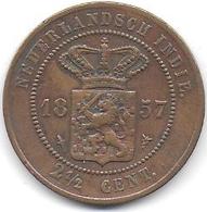 NEDERLANDSCH INDIE  - 2 1/2 Cent    1857 - Niederländisch-Indien