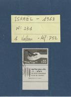 ISRAEL - 1963  - 1 Timbre Oblitéré - N° 231  - En L'état -.voir Les 2 Scannes - Usati (con Tab)