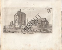 Originele Kopergravure Kasteel Van IMMERZEEL J. Le Roy Gegraveerd Door Harrewijn 18de Eeuw (J66) - Historische Dokumente