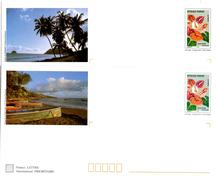5 Enveloppes Martinique Anthurium Lambert - Enveloppes Types Et TSC (avant 1995)