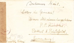 1943 Zensurbrief Aus Interniertencamp Bei Bloemfontein Nach Bielefeld Mit Verschiedenen Zensurstempeln. - Oranje Vrijstaat (1868-1909)